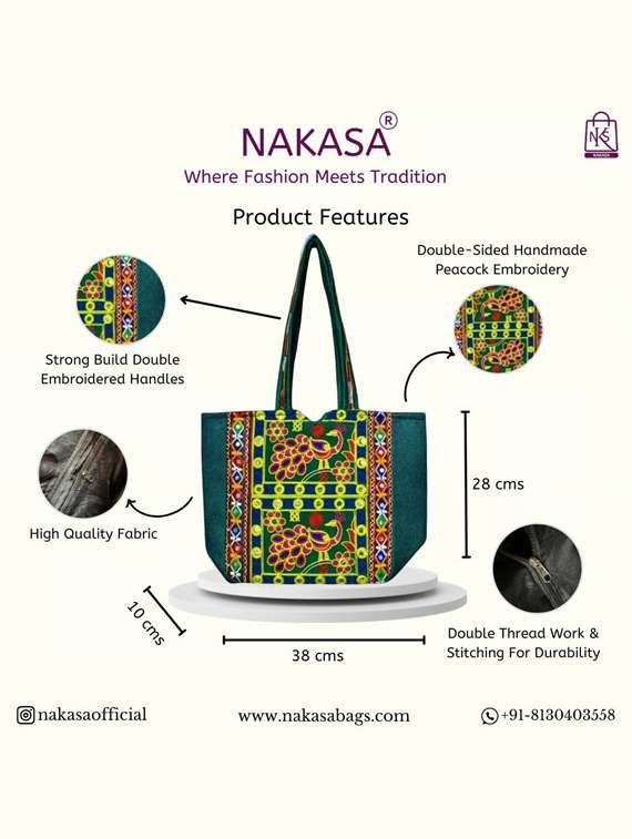 women embroidered tote bag - 22033633 - Standard Image - 2
