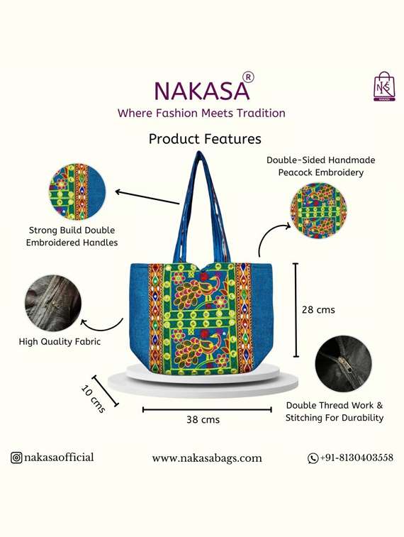 women embroidered tote bag - 22033634 - Standard Image - 2
