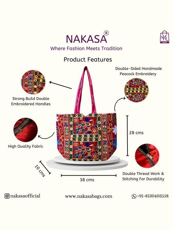 women embroidered tote bag - 22033635 - Standard Image - 2