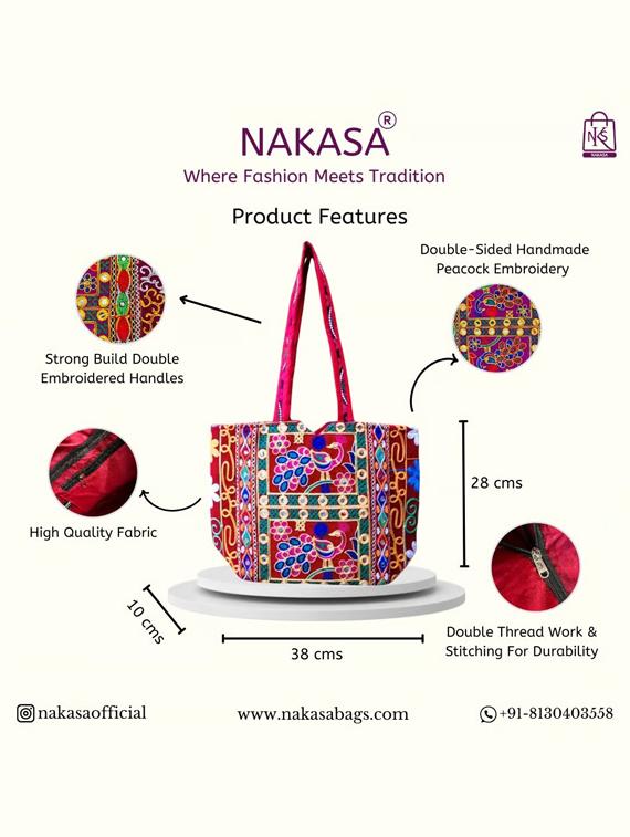 women embroidered tote bag - 22033636 - Standard Image - 2