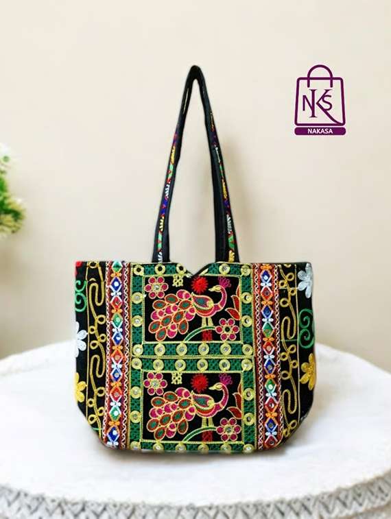 women embroidered tote bag