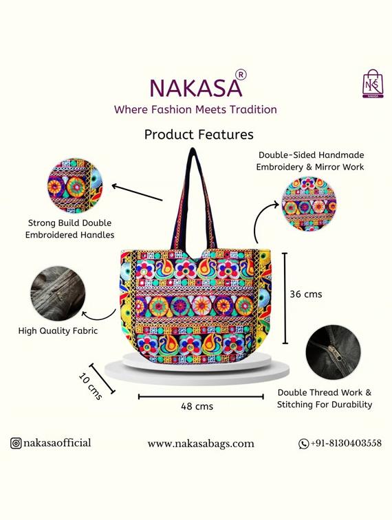 women embroidered tote bag - 22033640 - Standard Image - 2
