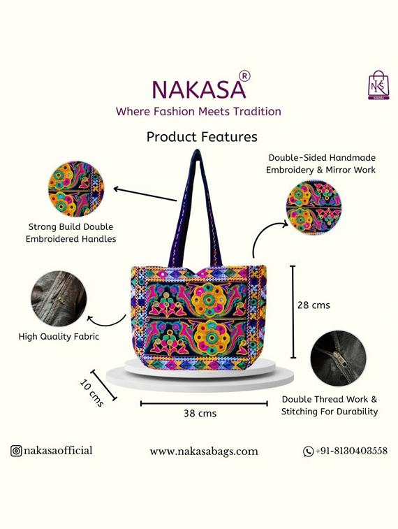 women embroidered tote bag - 22033644 - Standard Image - 2