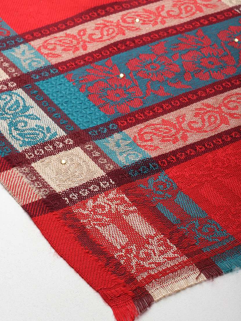 women self design reversible shawl - 22033702 -  Standard Image - 2