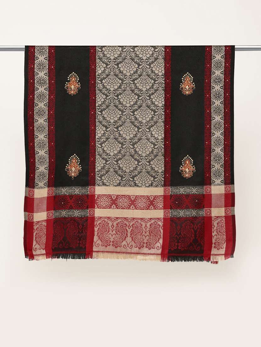 women self design reversible shawl - 22033720 -  Standard Image - 2