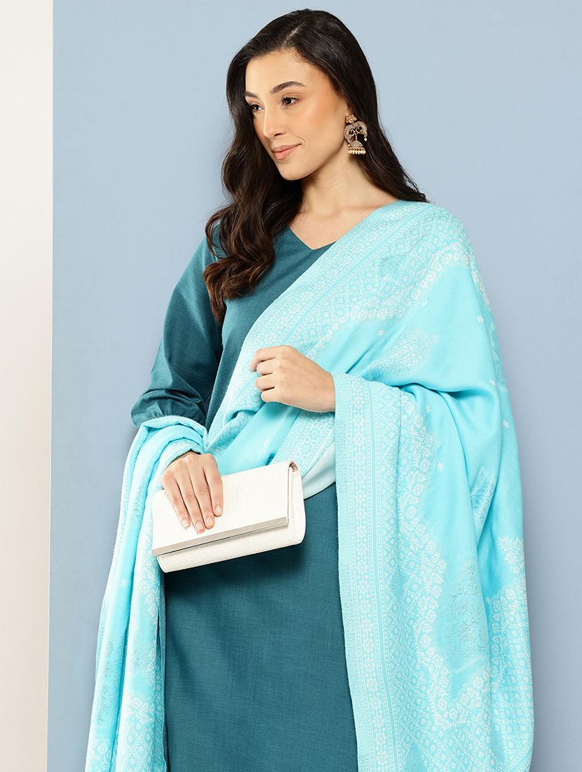 women self design reversible shawl - 22033723 - Standard Image - 2