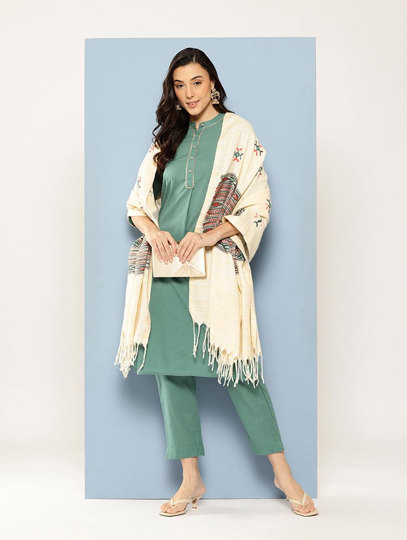 women self design reversible shawl - 22033735 - Standard Image - 2