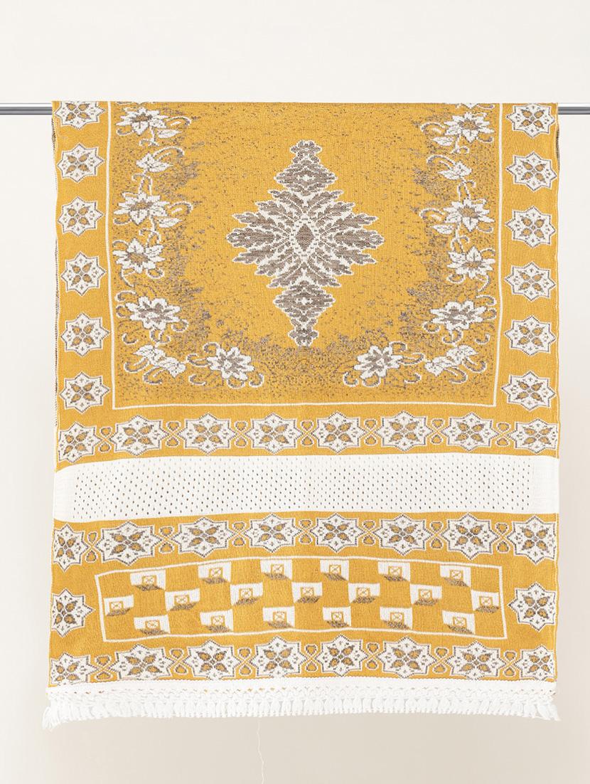 women self designed mustard wool stole - 22033773 - Standard Image - 2