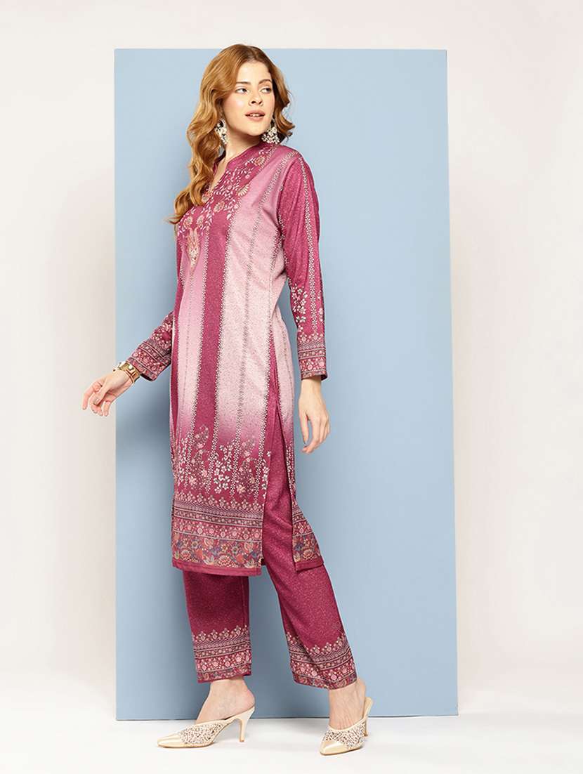 women self design long sleeve kurta pant with dupatta set - 22033778 -  Standard Image - 2
