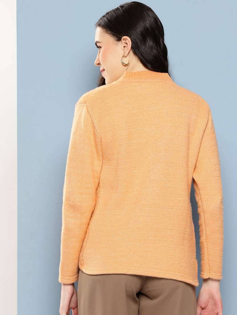 women self design long sleeve cardigan - 22033792 -  Standard Image - 2