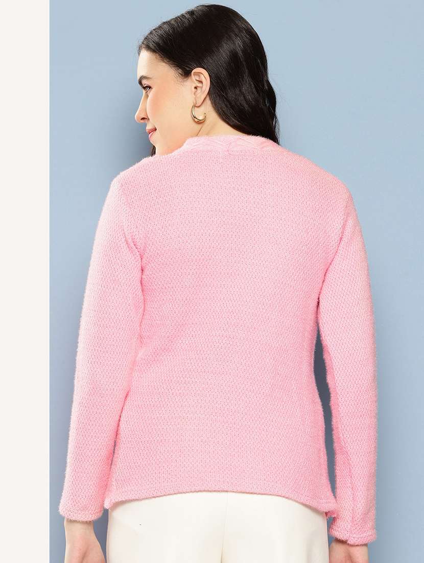 women self design long sleeve cardigan - 22033796 -  Standard Image - 2