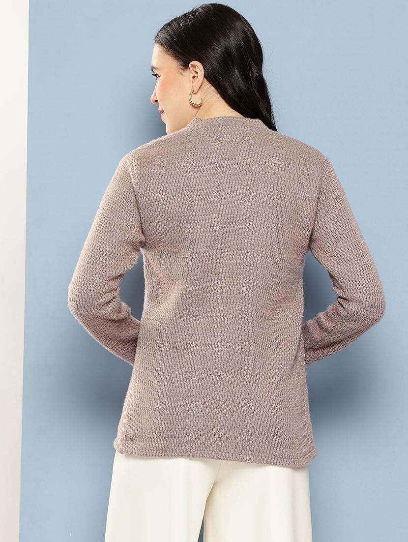 women self design long sleeve cardigan - 22033797 - Standard Image - 2