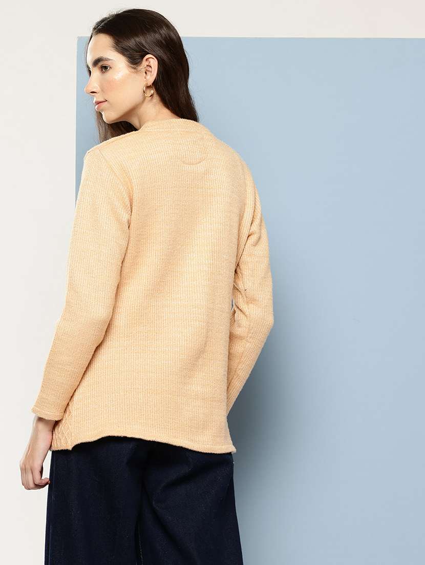 women self design long sleeve cardigan - 22033808 -  Standard Image - 2