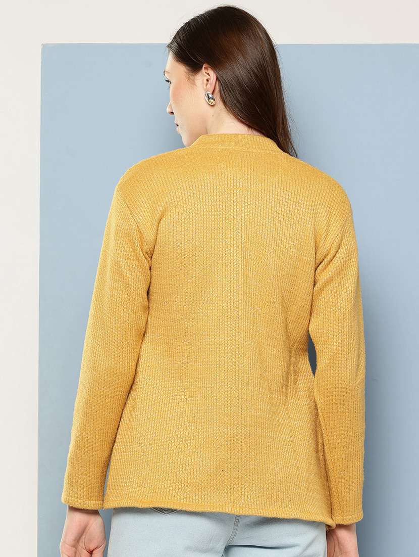 women self design long sleeve cardigan - 22033810 -  Standard Image - 2