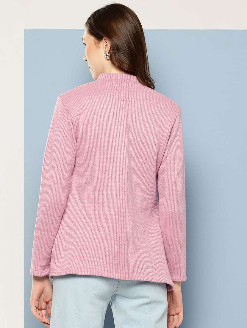 women self design long sleeve cardigan - 22033813 -  Standard Image - 2