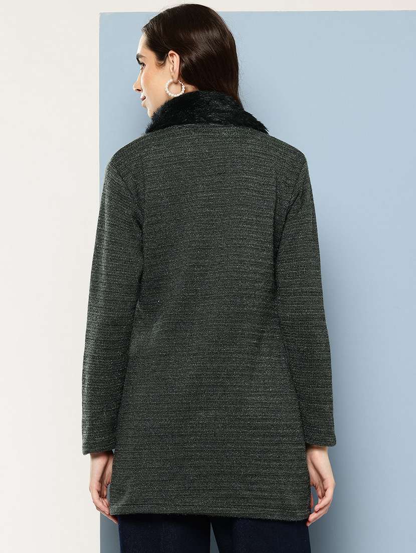 women solid long sleeve cardigan - 22033838 -  Standard Image - 2