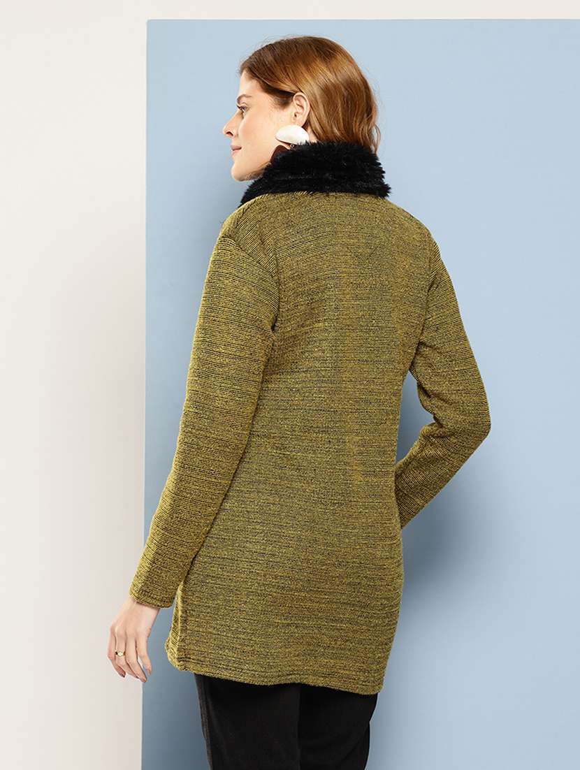 women solid long sleeve cardigan - 22033840 -  Standard Image - 2