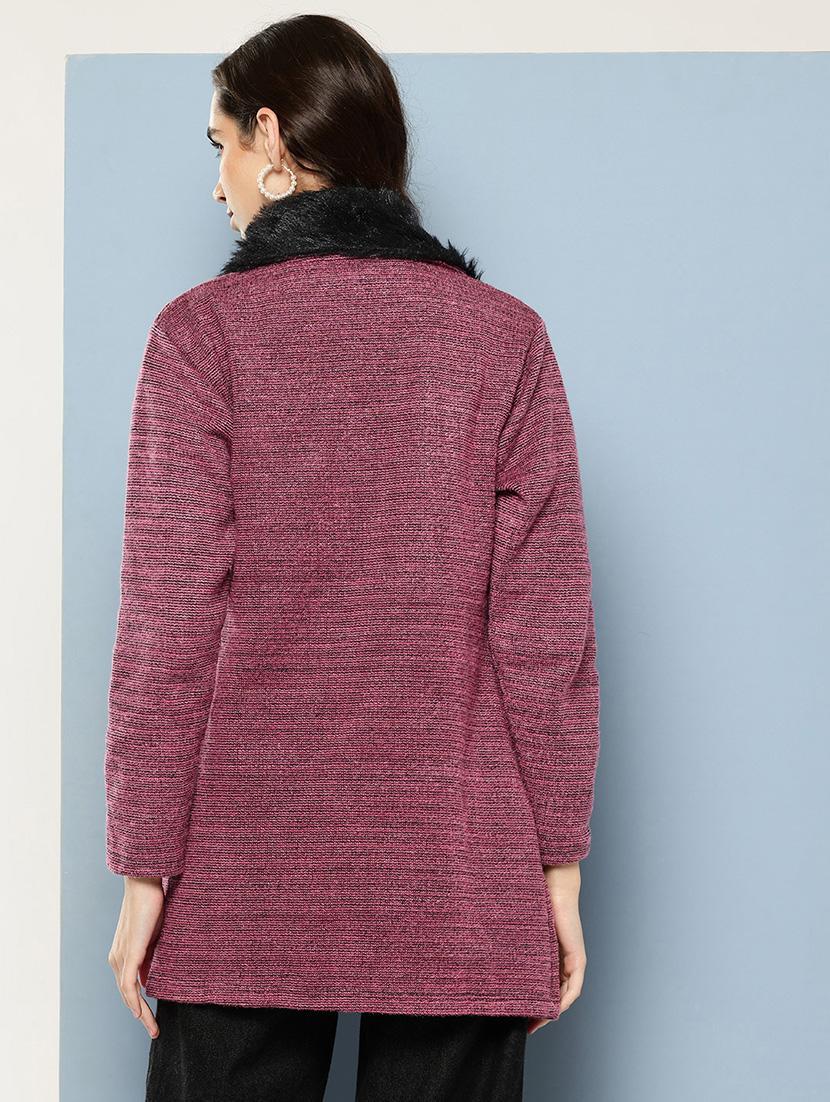 women solid long sleeve cardigan - 22033841 - Standard Image - 2