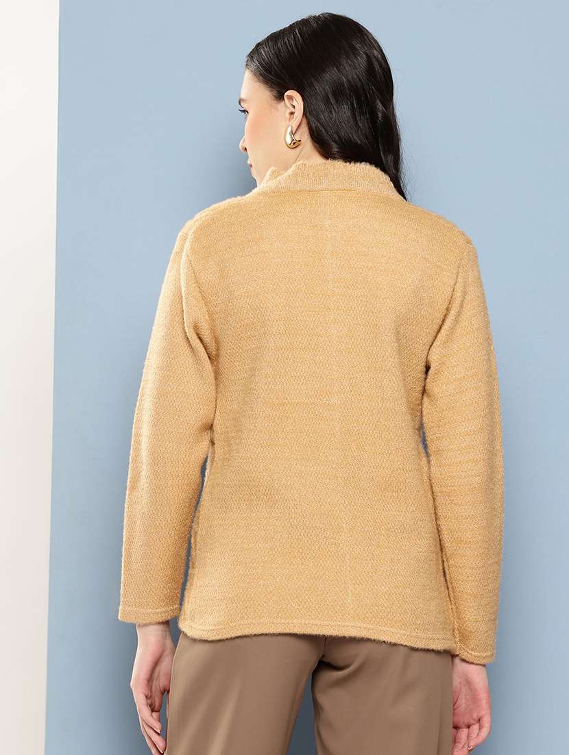 women self design long sleeve cardigan - 22033851 -  Standard Image - 2