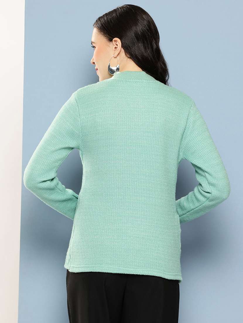 women self design long sleeve cardigan - 22033852 -  Standard Image - 2