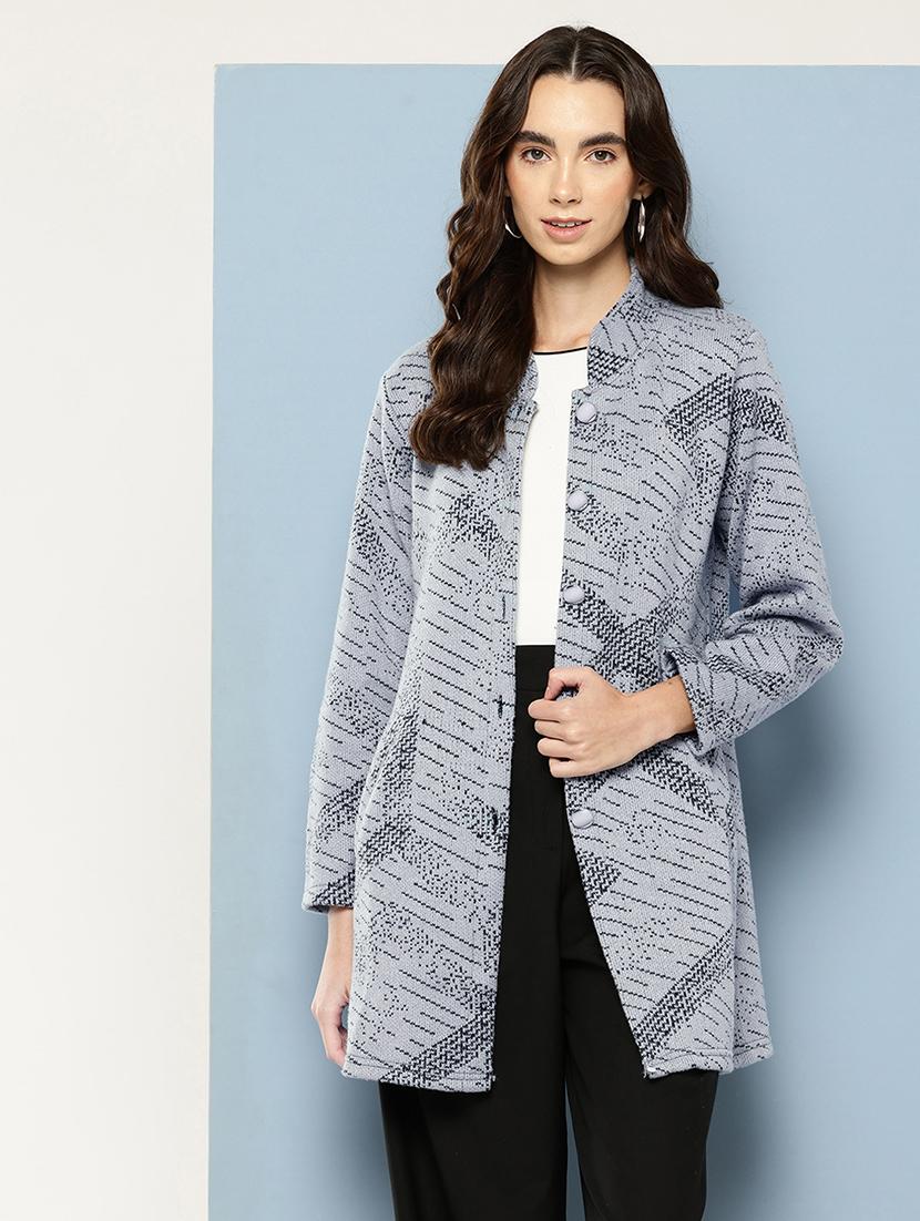 women self design long sleeve cardigan - 22033858 - Zoom Image - 0