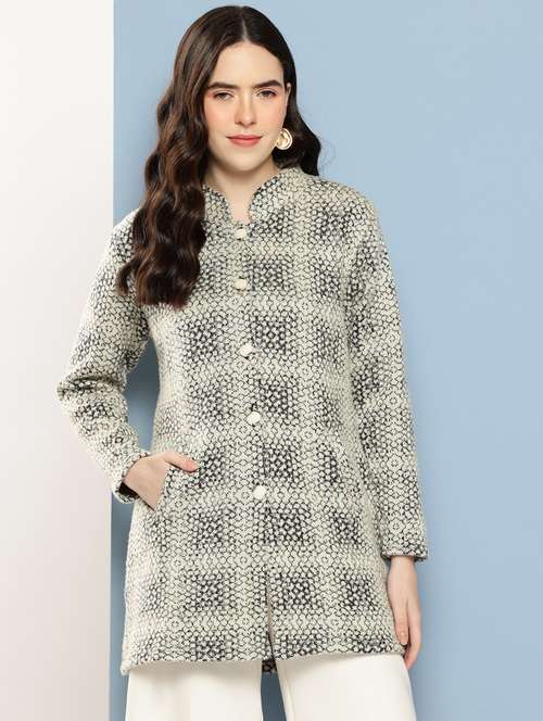 women self design long sleeve cardigan