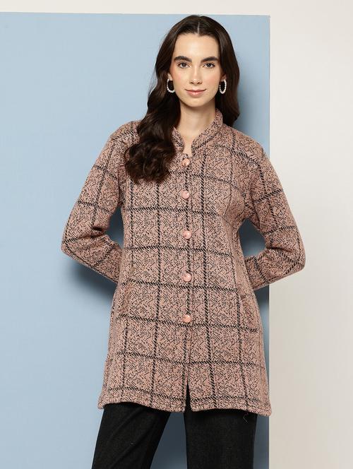 women self design long sleeve cardigan - 22033860 -  Standard Image - 0