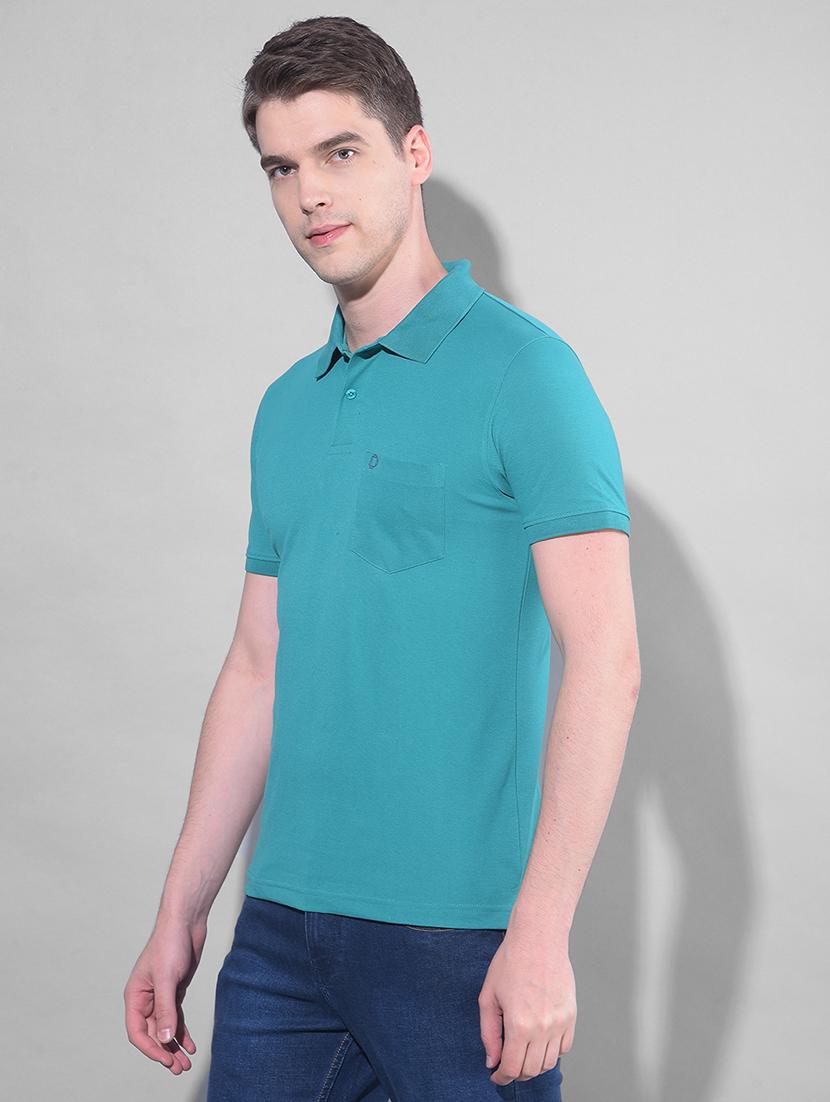 green cotton plain tshirt - 22033891 - Standard Image - 2