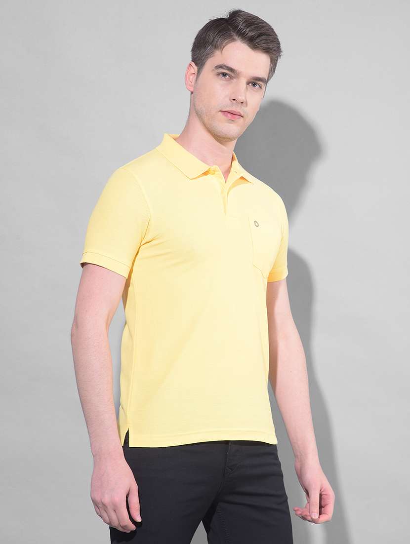 mellow yellow cotton plain tshirt - 22033894 -  Standard Image - 2