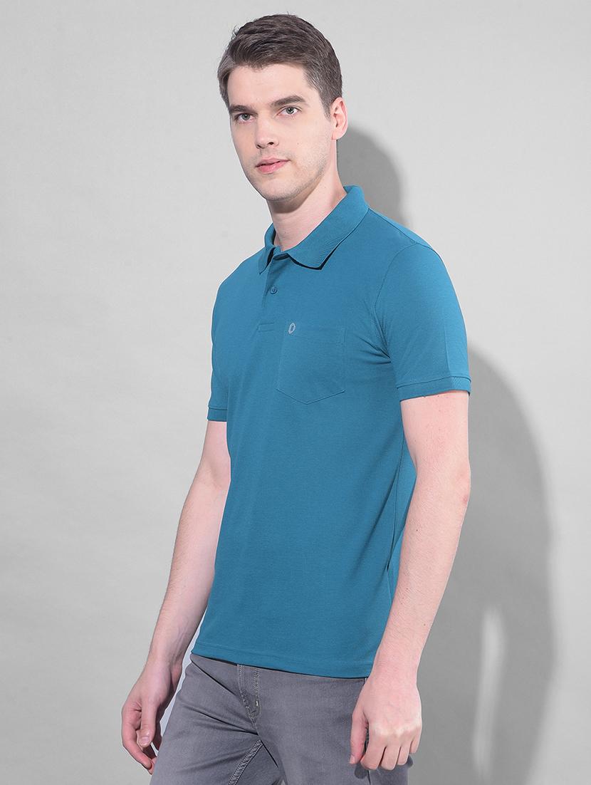 light blue cotton plain tshirt - 22033897 - Standard Image - 2