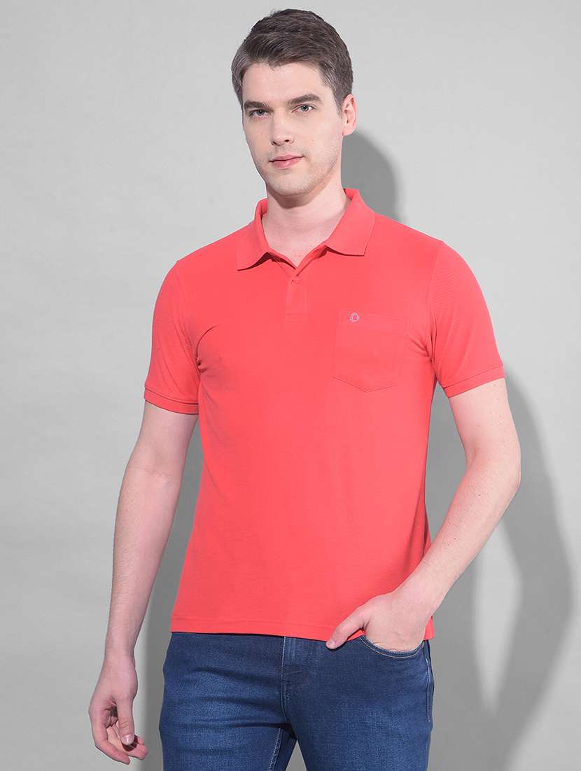 red cotton plain tshirt