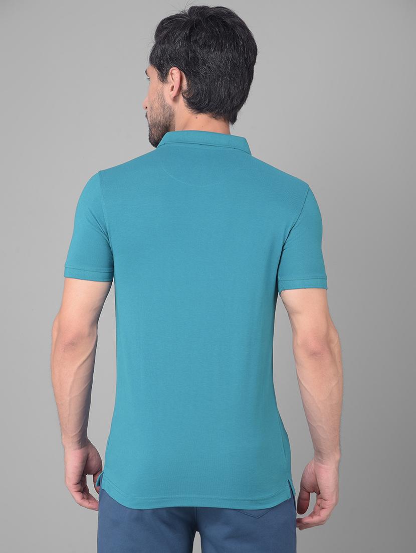 blue cotton plain tshirt - 22033900 - Standard Image - 2