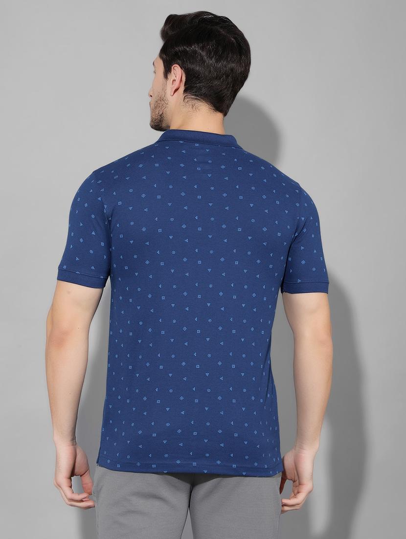 blue cotton front print tshirt - 22033902 - Standard Image - 2