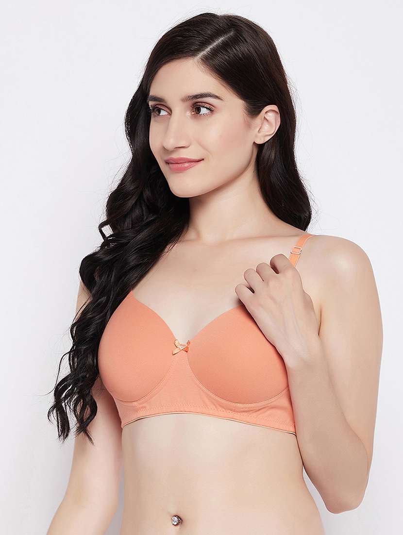 women solid lightly padded t-shirt bra - 22033915 -  Standard Image - 2