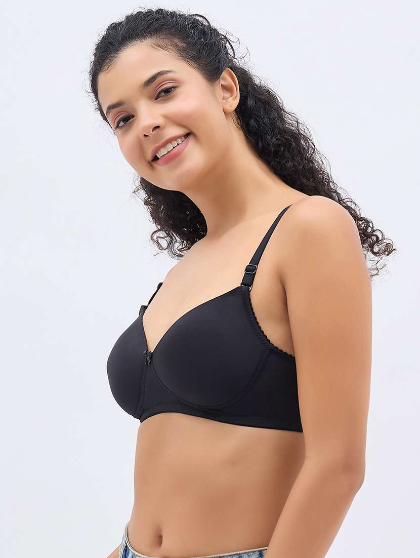 women solid non wired t-shirt bra - 22033919 - Standard Image - 2