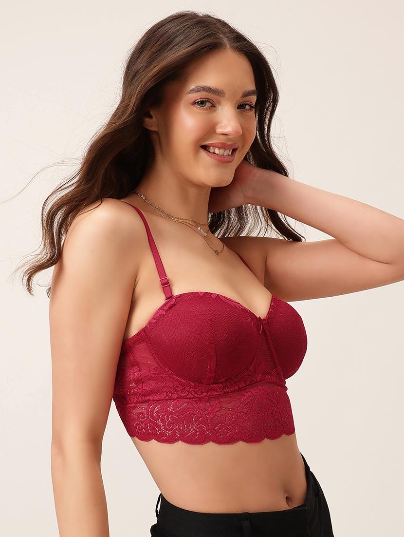 lace heavily padded underwired bralette - 22033924 - Standard Image - 2