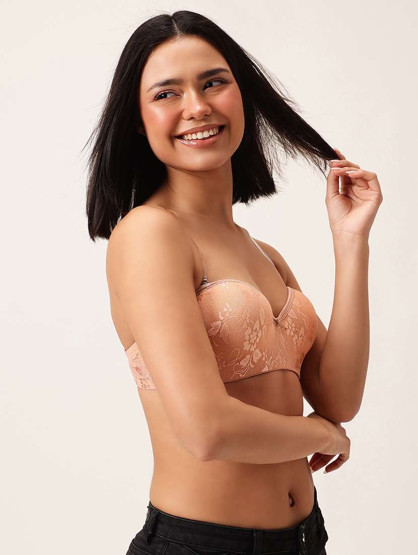 women printed under wired balconette bra - 22033931 -  Standard Image - 2
