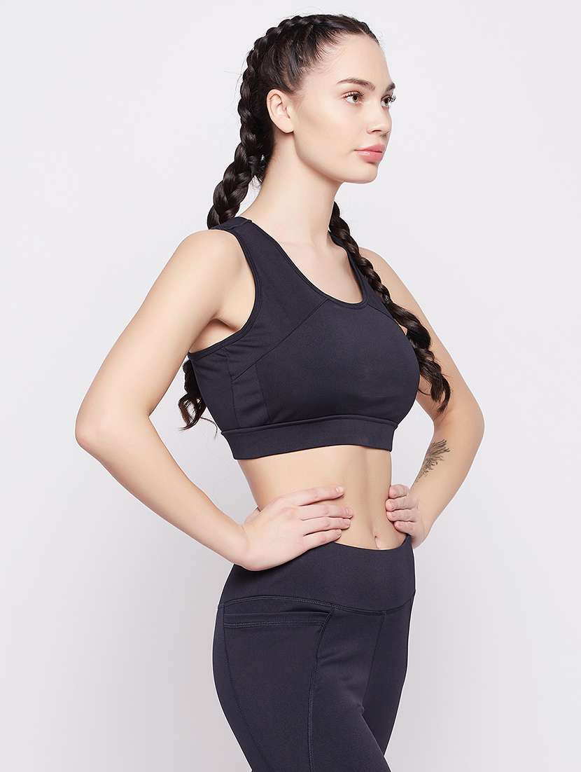 women solid non wired sports bra - 22033945 -  Standard Image - 2