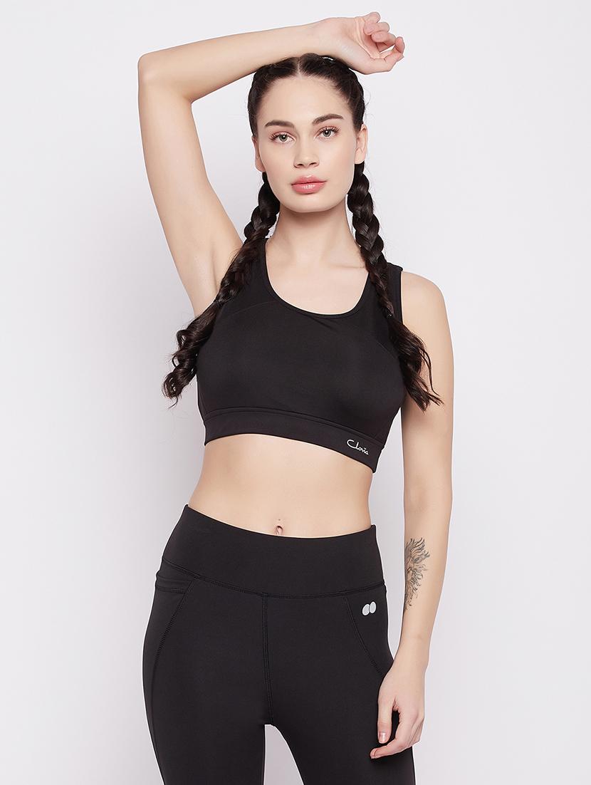 women solid non wired sports bra - 22033946 - Zoom Image - 0