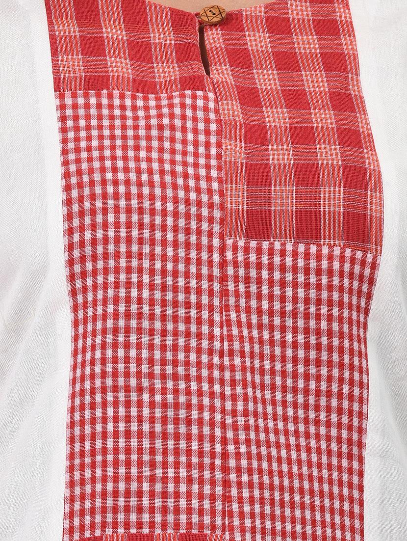 women checkered three quarter sleeve kurta palazzo set - 22033976 - Standard Image - 7