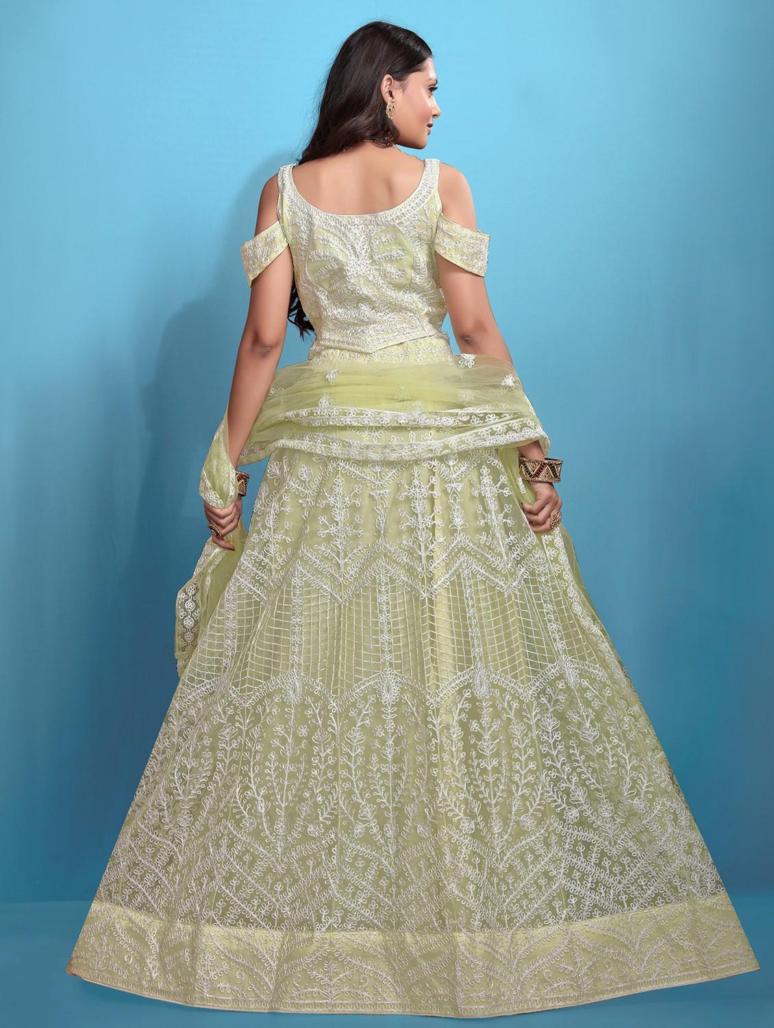 women embroidered fared lehenga and choli set - 22033998 - Standard Image - 2