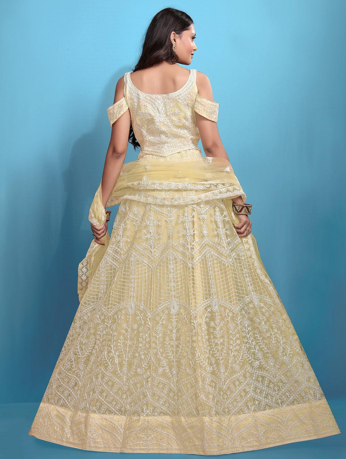 women embroidered fared lehenga and choli set - 22034000 - Standard Image - 2