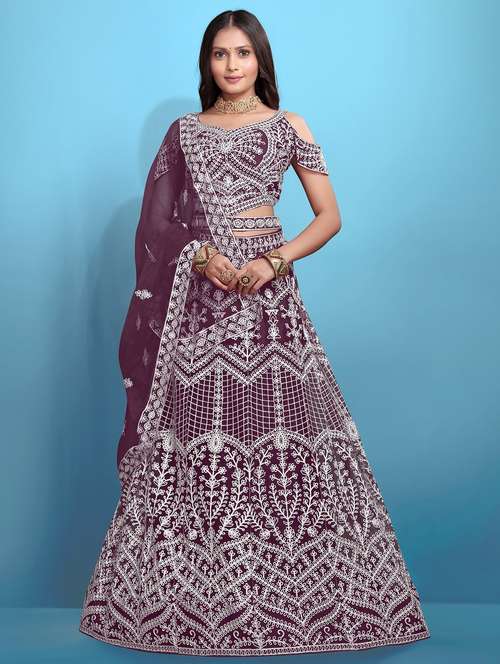 women embroidered fared lehenga and choli set - 22034004 -  Standard Image - 0