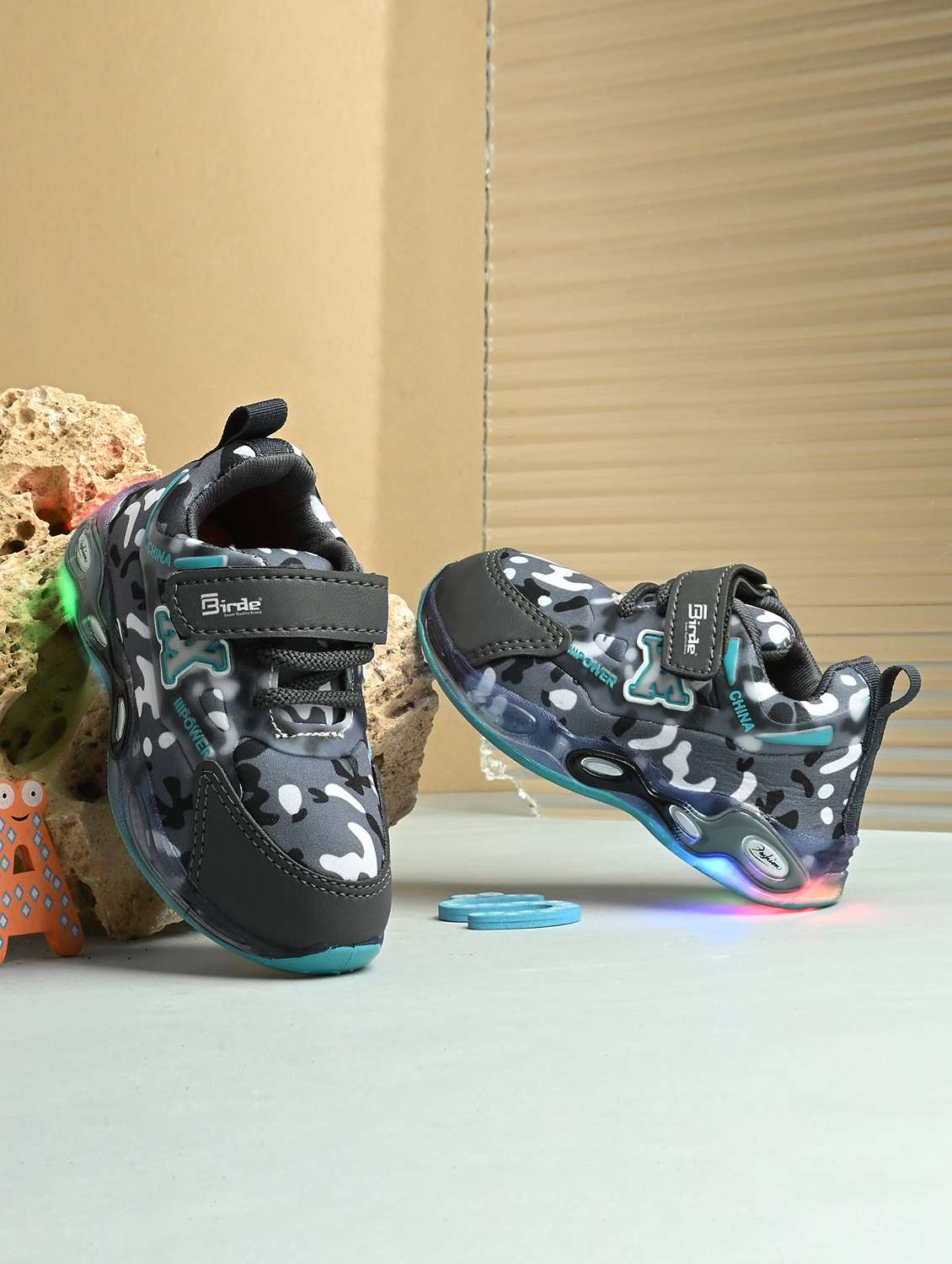 boys printed velcro sneaker - 22034422 - Zoom Image - 0