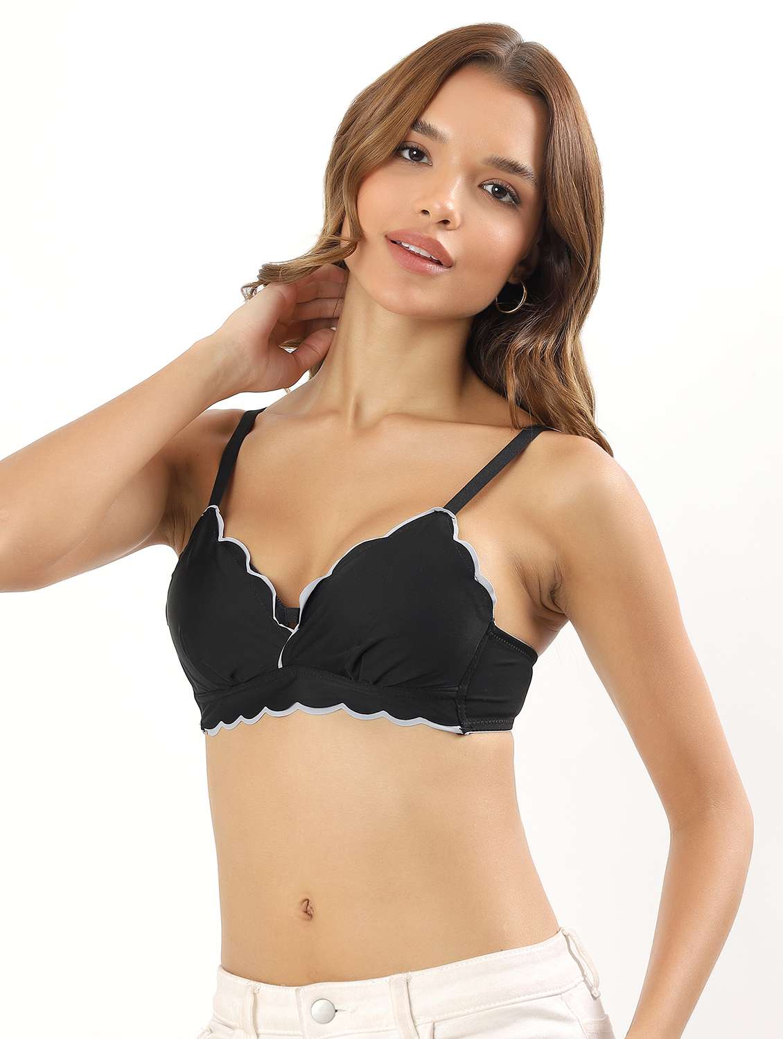 women solid heavily padded t-shirt bra - 22034426 -  Standard Image - 2