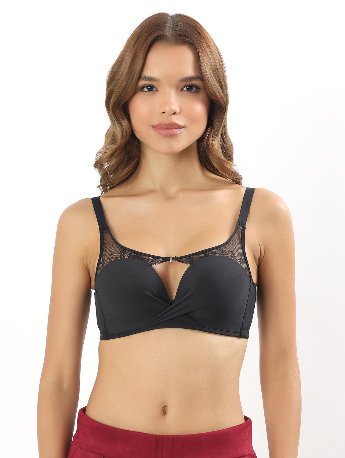 women solid heavily padded t-shirt bra - 22034430 - Standard Image - 2