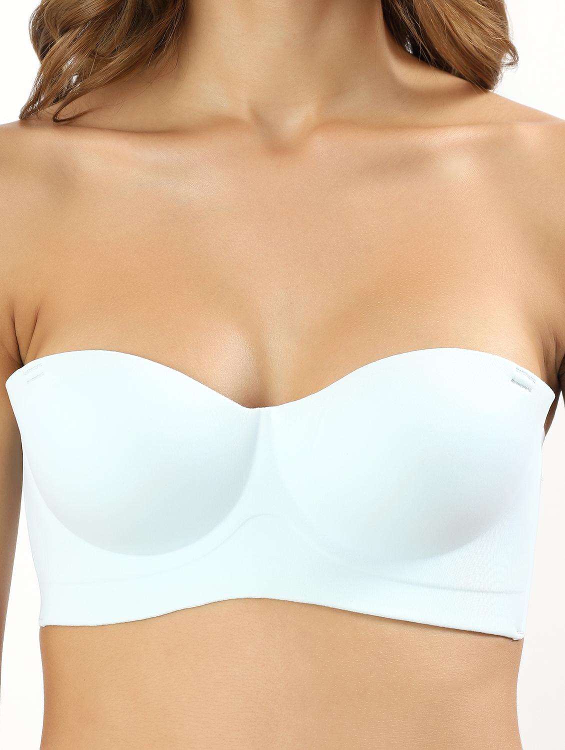 women solid non wired tube bra - 22034456 - Standard Image - 7