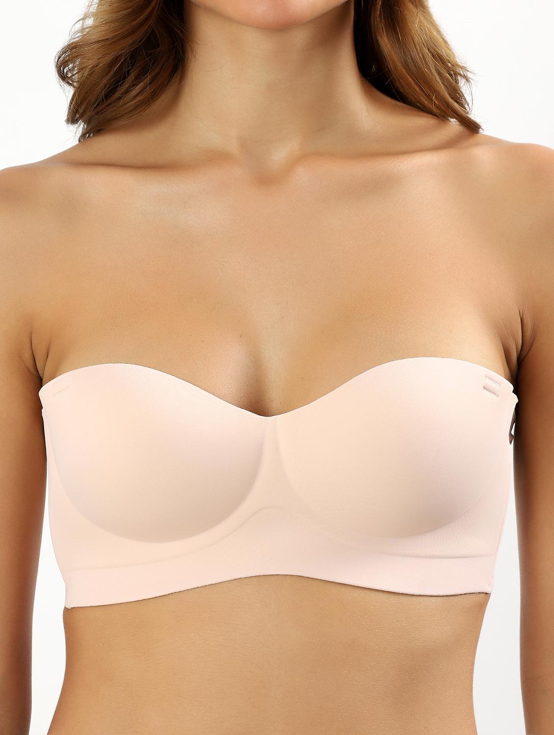 women solid non wired tube bra - 22034459 - Standard Image - 7
