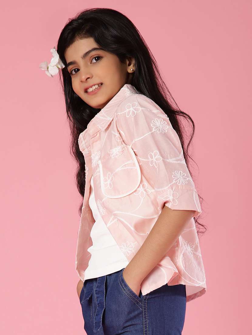 girls embroidered collared shirt - 22034535 -  Standard Image - 2