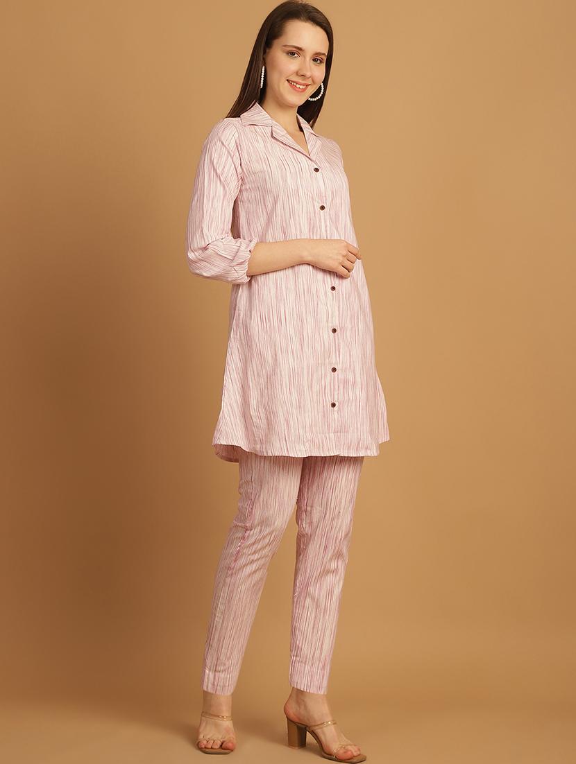 women printed shirt and trouser co-ord set - 22034572 - Standard Image - 2